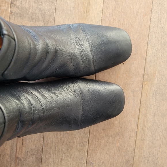 Black Topshop leather boots with red block heels 39 - Picture 6 of 14
